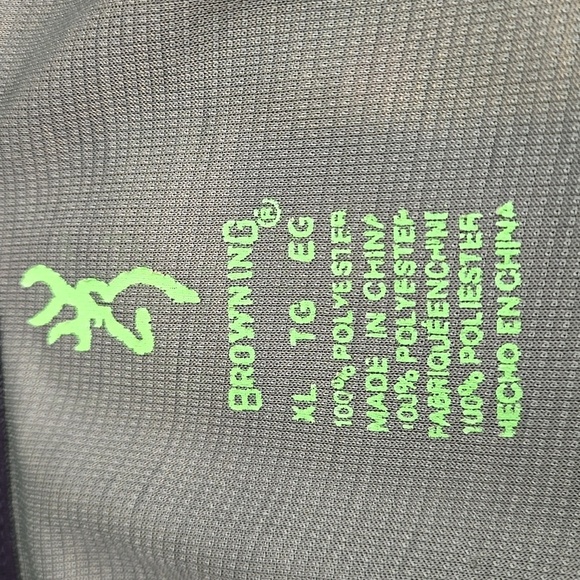 Browning Lightweight Tee short sleeves Green with Camo Design Men size XL - Picture 3 of 9